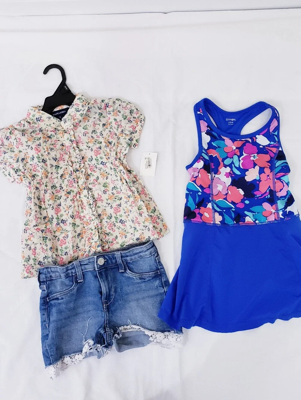 Ralph Lauren 5 6 Summer Spring Bundle Gymboree Royal Blue Floral Print Dress 5T